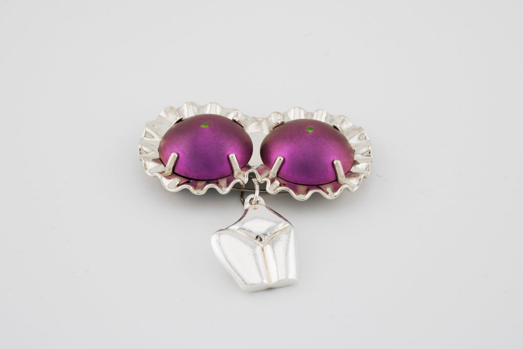 Niobium body brooch & pendant