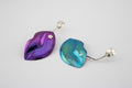 Niobium lips earrings